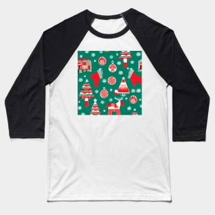 Christmas Candies and Santa&amp;#39;s Patterns! Exclusive Baseball T-Shirt